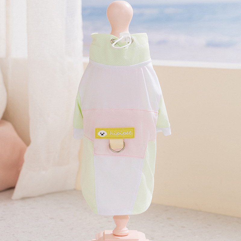 Ropa de protección solar de malla fina de primavera y verano, ropa de perro de peluche bichon de tamaño pequeño y mediano, chaleco, ropa fresca, ropa para mascotas
