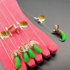 Bagged fly fishing kit insect killer seeds shiny baits sinking floating lure assist casters fishing hooks and line sets wholesale