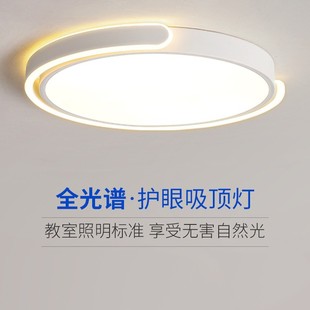 全光谱护眼卧室吸顶灯防蓝光高显值小客厅灯具家用高级感书房主灯-阿里巴巴