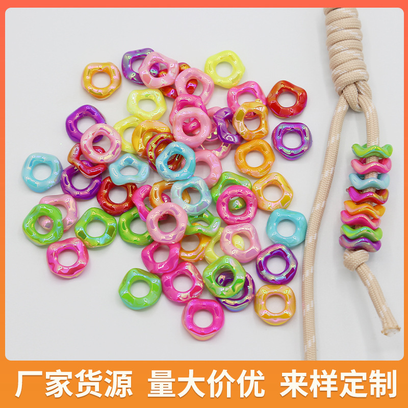 Color Electroplated Lace Wave Jenga Large Hole Beads DIY Handmade Beads Loose Bead Bracelet Jewelry Accessories Wholesale Color Electroplated Lace Wave Jenga Large Hole Beads DIY Handmade Beads Loose Bead Bracelet Jewelry Accessories Wholesale