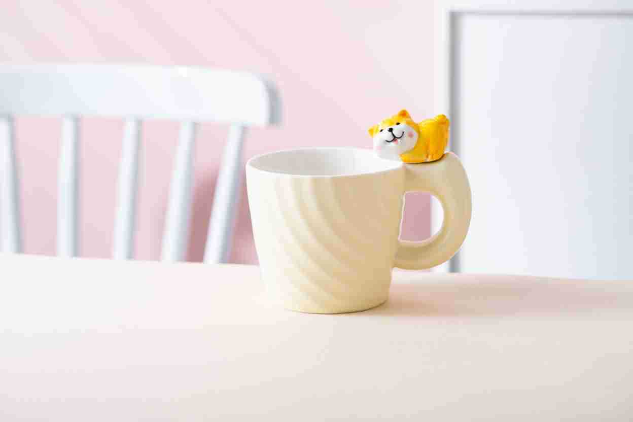 Taza de Cerámica Cachorro, Diseño Exclusivo, Gran Capacidad, para Hogar u Oficina