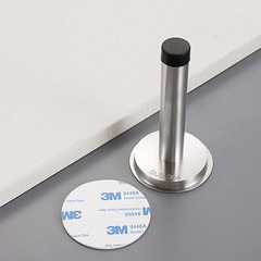 304 stainless steel door stop anti-collision door jamb glass rubber door barrier bathroom extended door stop no-drilling door top