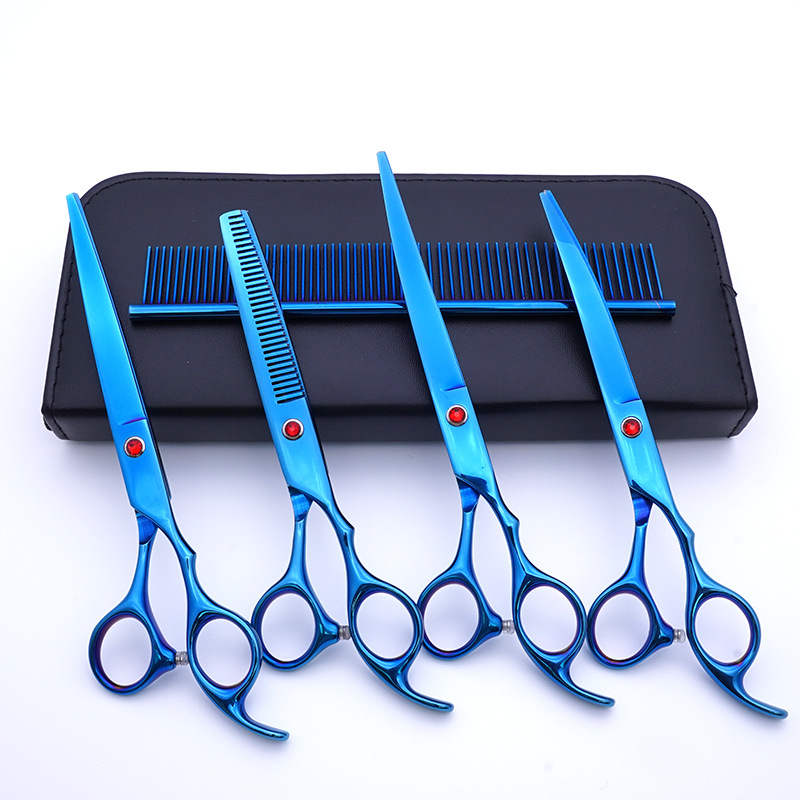 Acero inoxidable directo de fábrica Tijeras para mascotas de 7 pulgadas Tijeras de belleza para perros Tijeras de pelo de peluche
