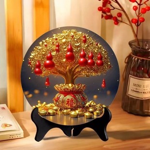 Bring in Wealth and Treasure, Place It in the Living Room, Money Tree, Wine Cabinet, Decoration, Entrance Hall, Money Tree, Opening Housewarming Gift Gg
