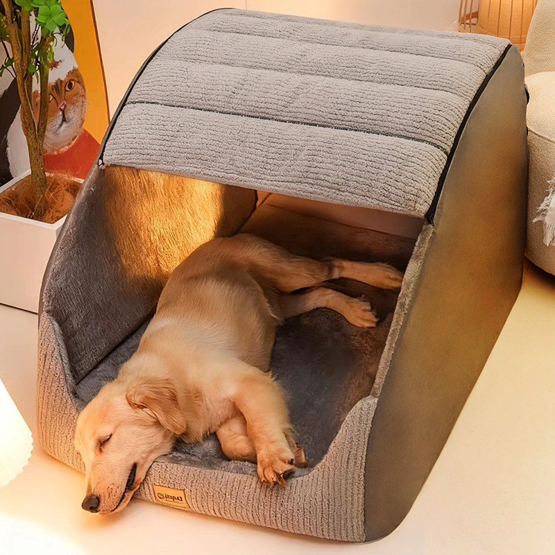狗窝四季通用中大型犬封闭可拆洗狗床秋冬睡觉的沙发保暖