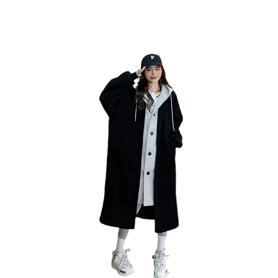 Velvet set, demi-season small design sweatshirt, long cardigan, trend of season, maxi length, loose fit