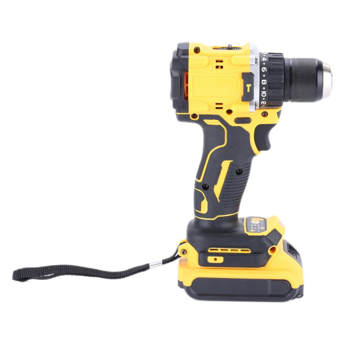 Taladro Eléctrico de Litio Multifuncional, Taladro de Mano de Alta Potencia, Taladro de Impacto, Taladro de Pistola Potente con Suministro de Litio Sin Escobillas