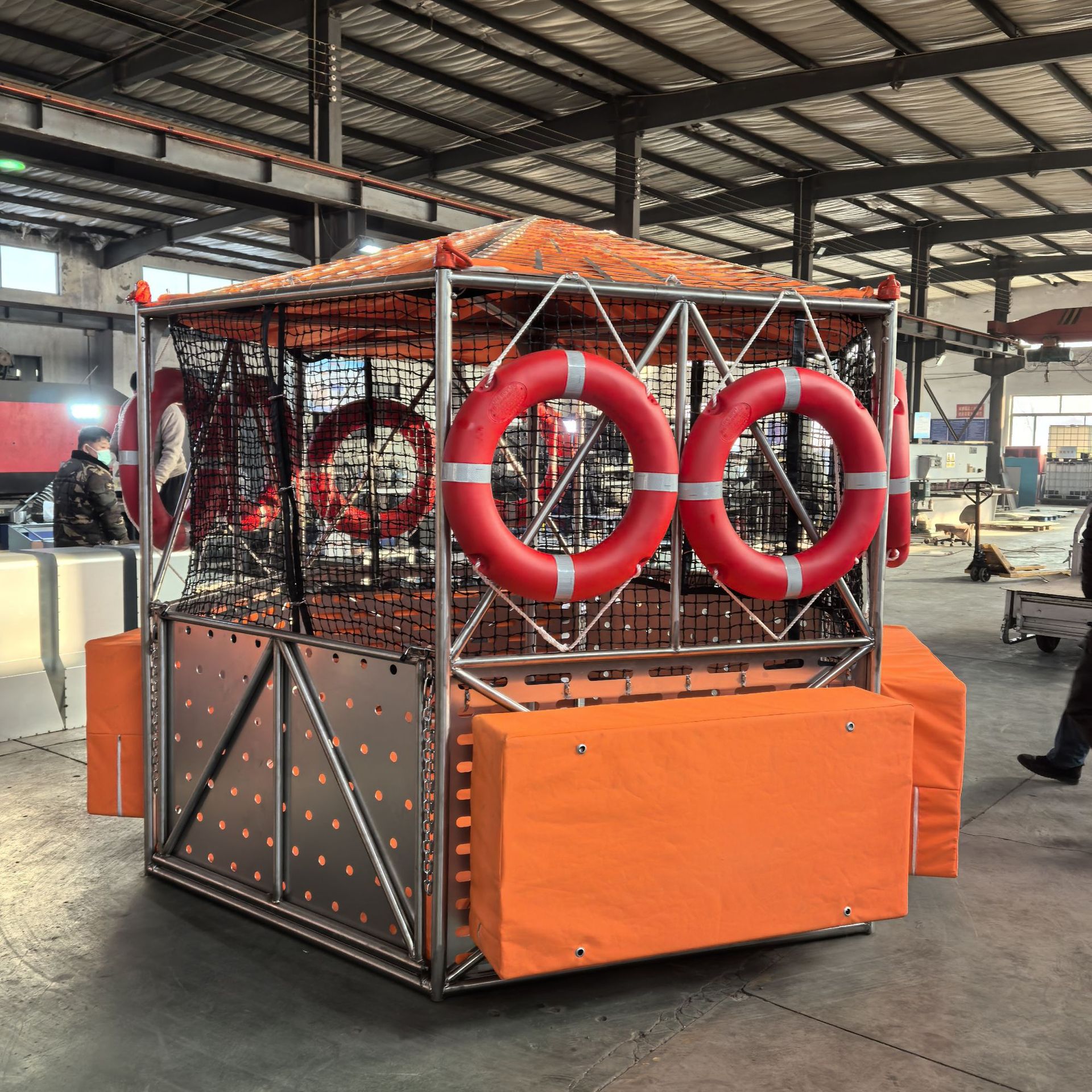 折叠救援吊篮 多用途吊篮直升机应急救生吊厢高空救援吊舱 20人款