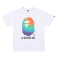 Colorful ape head white