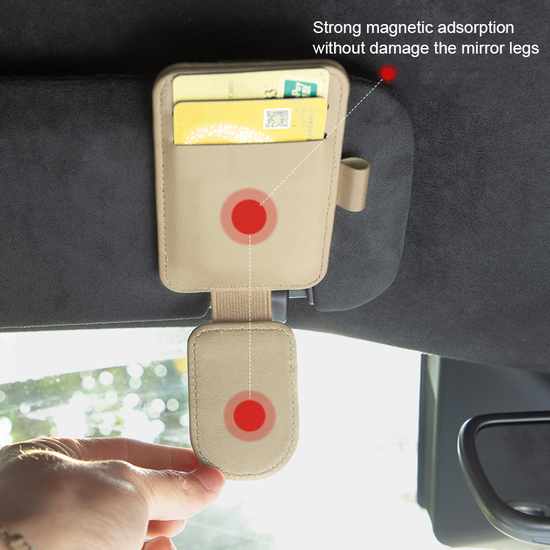 Car Multifunctional Glasses Clip, Ticket Clip, Practical High-End Round Eye Clip, Multifunctional Accessories, Fashionable