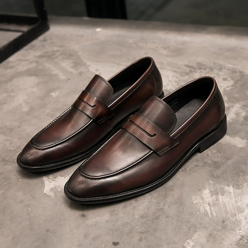 P1-074 поколение мужской обуви 2022 весенние кожаные туфли мужская кожаная верхняя кожа воловьей кожи британская деловая Повседневная Кожа