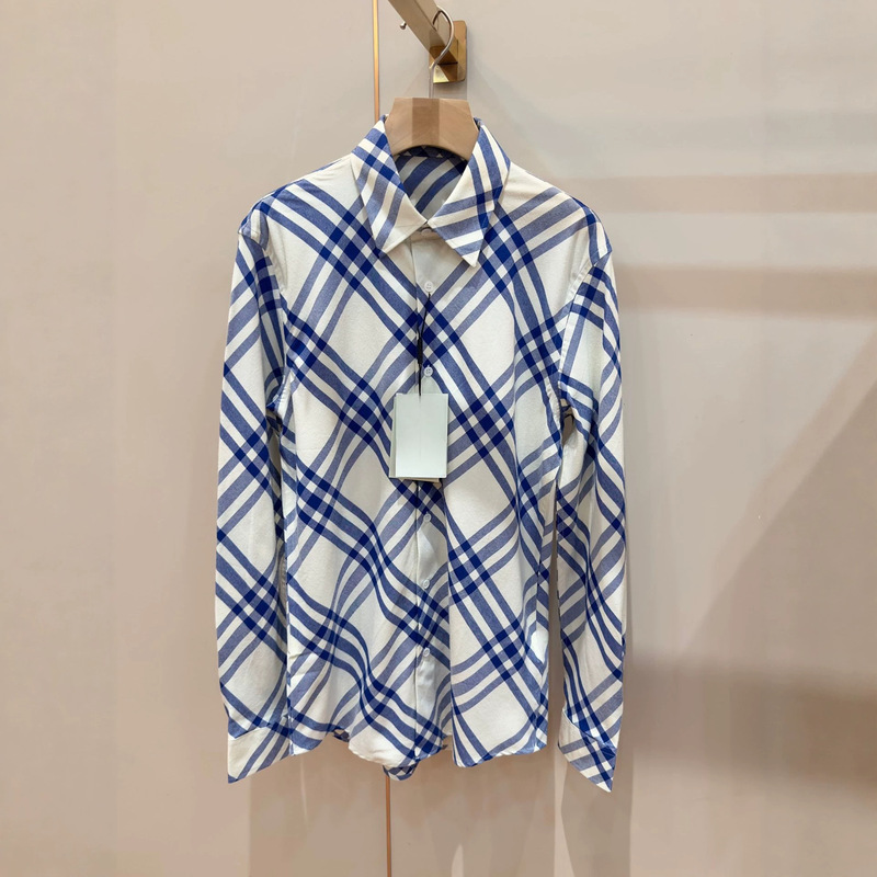 Nanyou European-style high-end bbr unisex vintage twill plaid flannel cotton long-sleeve shirt Nanyou European-style high-end bbr unisex vintage twill plaid flannel cotton long-sleeve shirt