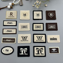 新款字母图案电脑刺绣布贴毛衣帽子辅料配饰手工精美纺织装饰批发