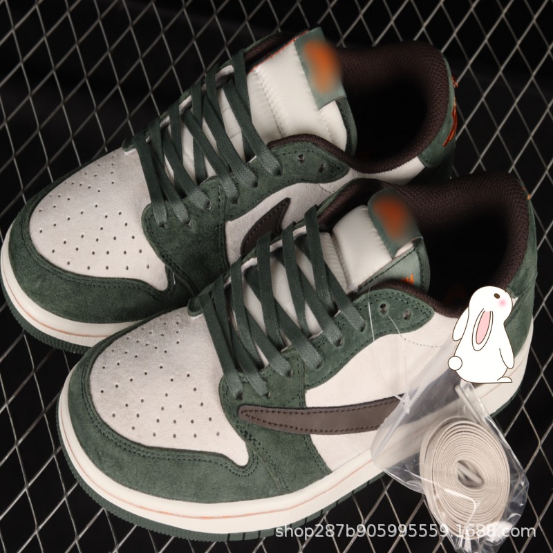 조 1 로우탑 바브 화이트 그린 DM7866-686