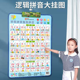定制语音图片点读水果拼音人物挂图知识幼儿贴纸墙贴早教宝宝海报