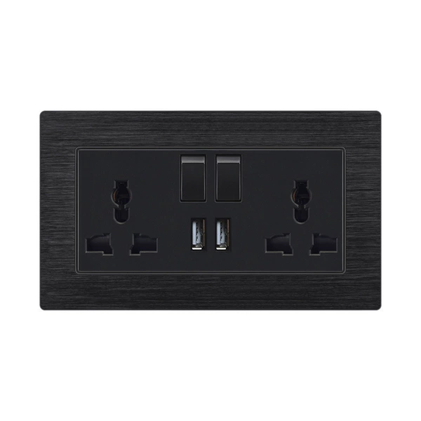 [二开双联多三孔带双USB]