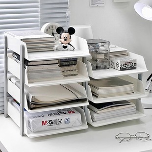 Desktop File Storage Rack Office Information Multi-Layer A4 Folder File Storage Rack Desk Bookshelf Frame