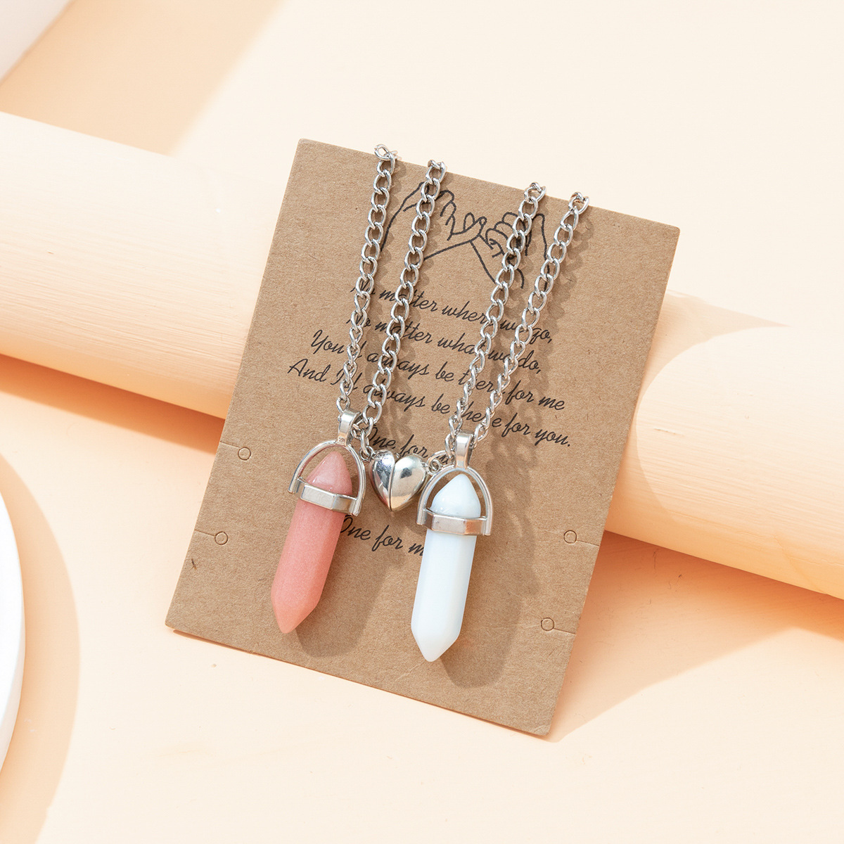 31g Weight Gem Inlay Material Pendant Necklace Classification Fashion Water Droplets Gem Inlaid Gemstone Pendant Necklace 1 Set