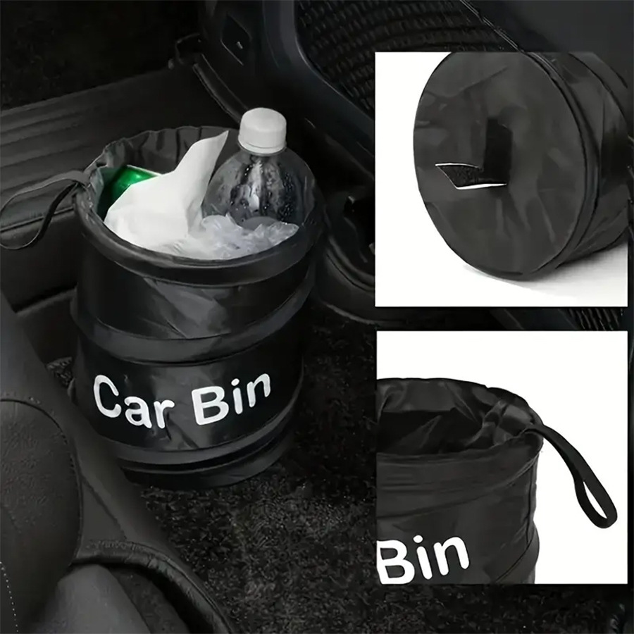 Transfronterizos de envío de contenedores de basura transportados por automóviles contenedores de almacenamiento de automóviles contenedores de basura plegables en espiral contenedores de basura traseros de automóviles