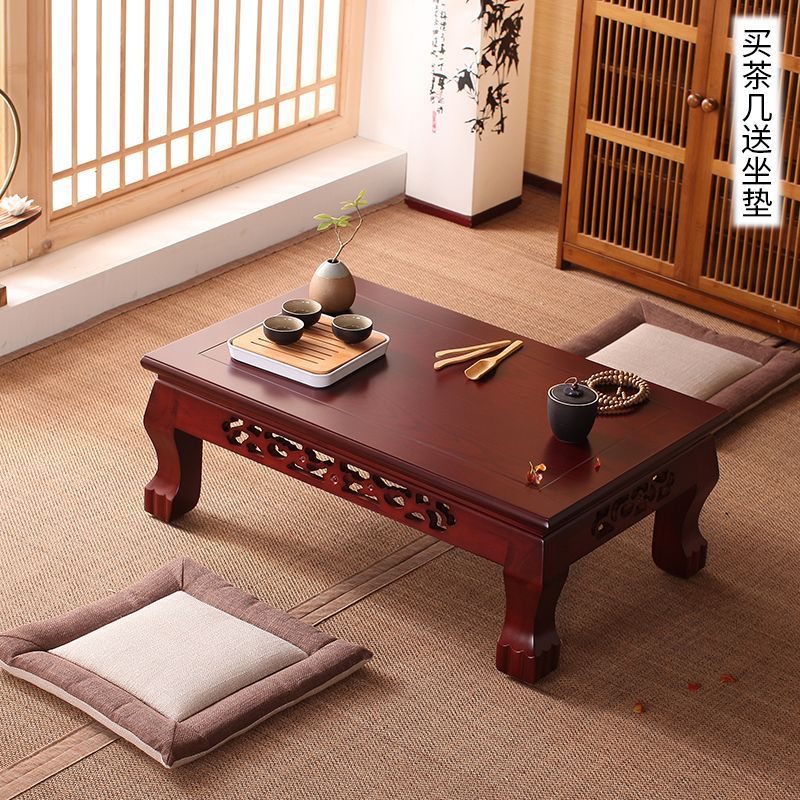 飘窗桌小方桌正方形榻榻米茶几现代简约床上实木炕桌阳台小桌子