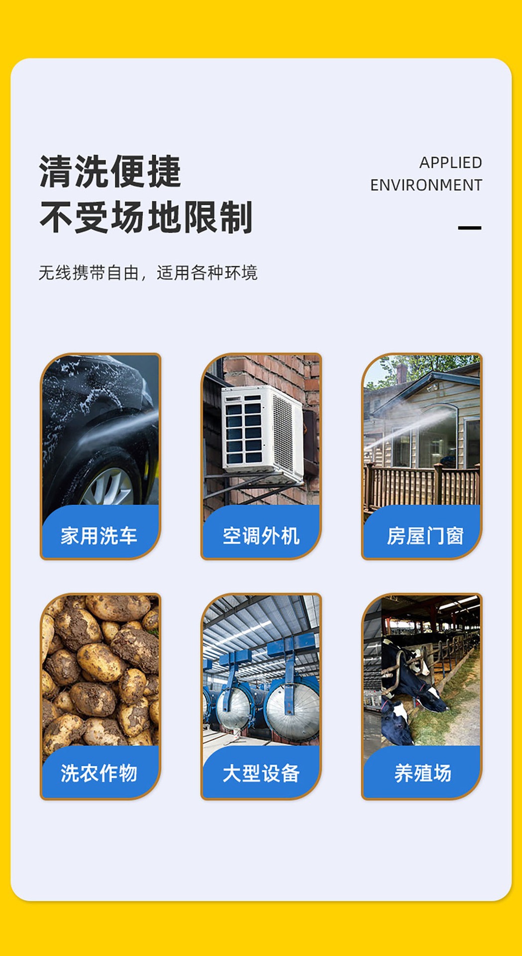 Cross-border European and American Explosions Car Wash Wireless Lithium Battery Portable Home Car Wash Water Car Wash High Pressure Water Grab