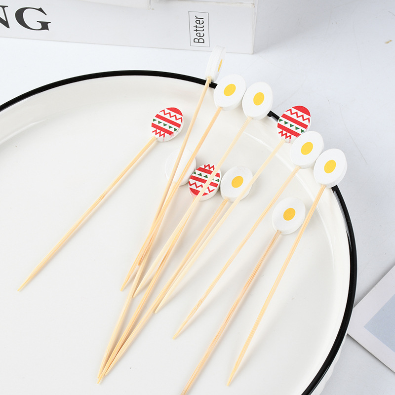 Inventario al por mayor mini calabaza bambú dibujos animados huevo material de producción desechable para palo de fruta