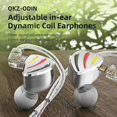 QKZ ODIN メタルヘッドフォン 調節可能なインイヤー可動コイルヘッドフォン モニタリング携帯電話ボーカルヘッドフォン