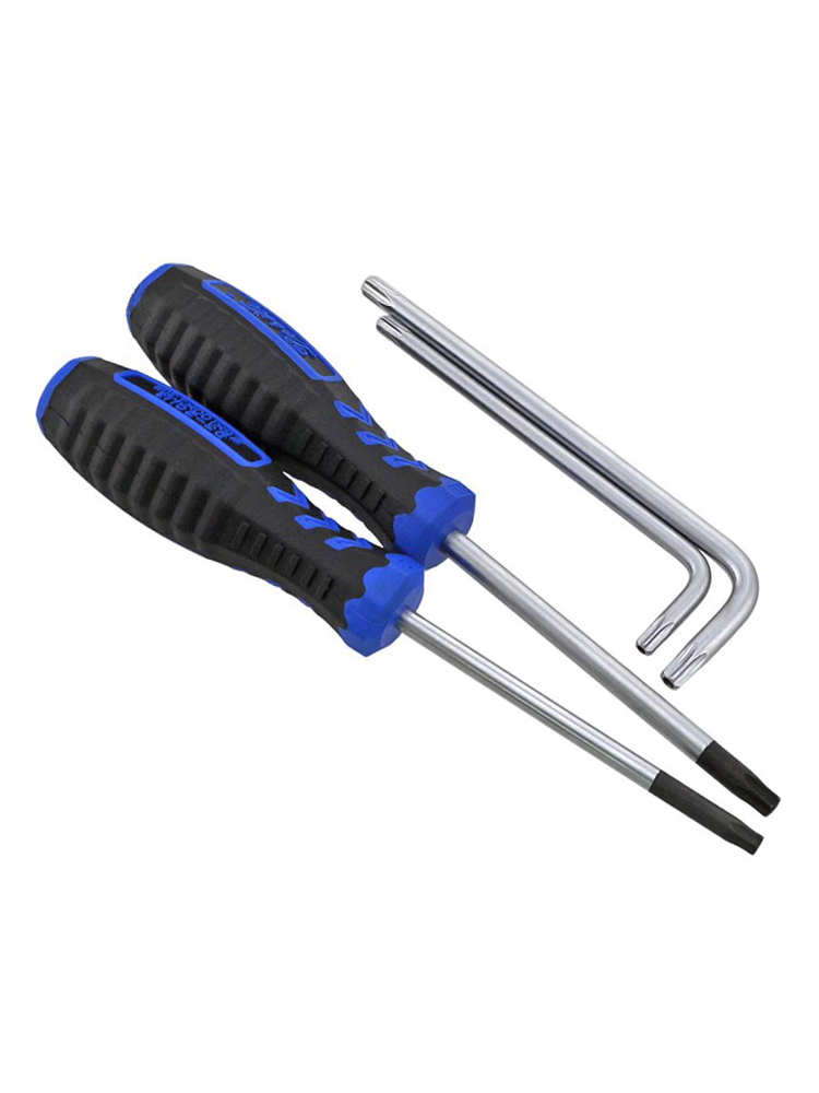 Llave de ciruela antirrobo, estrella de flor, mango de goma, destornillador hexagonal con agujero T10T20T25T30T40