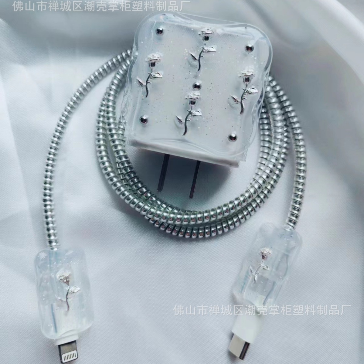 Nuevo caso de cable de datos Apple 13 caso de cargador iPhone 15 PRO 20w cargador ins oro