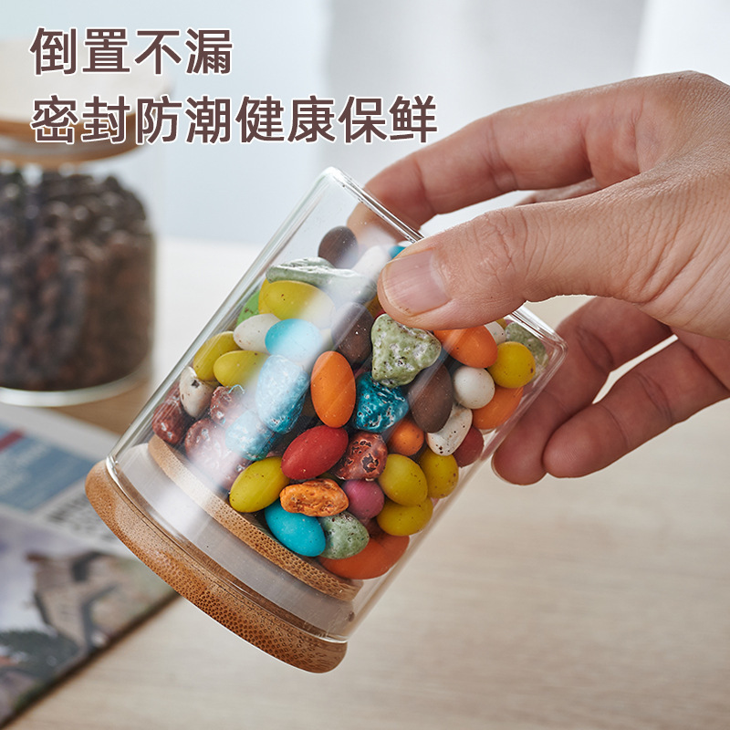 Comercio exterior alto borosilicato de vidrio sellado lata suministro spot cocina sellado lata de almacenamiento lata de té lata de vidrio al por mayor