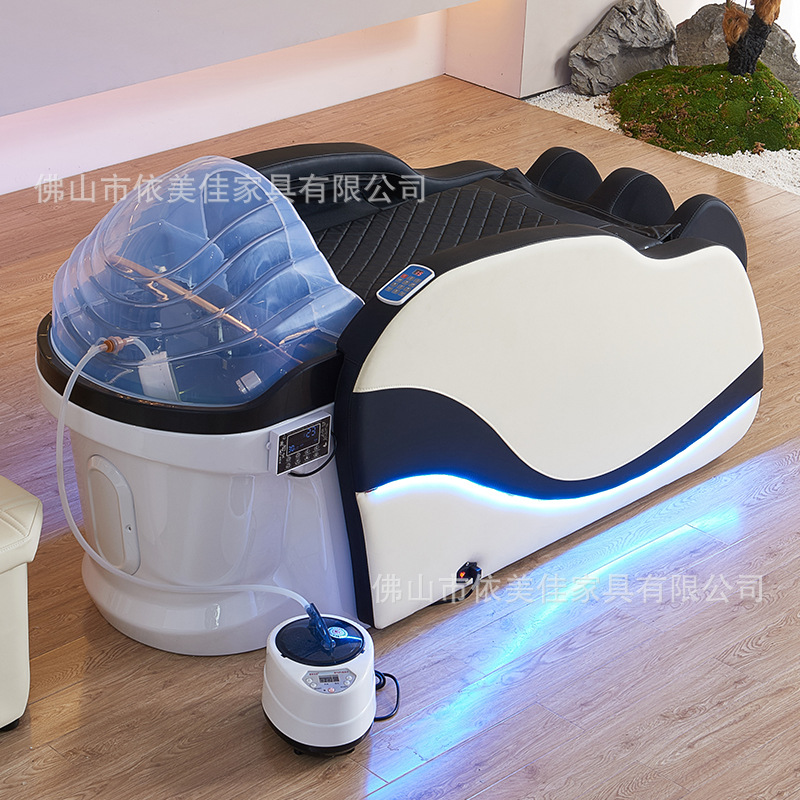 Cama de lavado de cabello eléctrica de circulación de agua, fumigación, belleza, salón de peluquería, masaje multifuncional, cama de lavado de agua, salón de peluquería especial