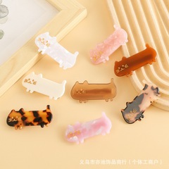 可愛い子猫ヘアピン、繊細でキュートな前髪クリップ、女の子らしいヘアピン、韓国風ソフトガールヘアアクセサリー、ヘア飾り