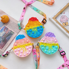 滅鼠先鋒包包兒童包卡通可愛美人魚寶寶斜挎包硅膠解壓斜挎包批發