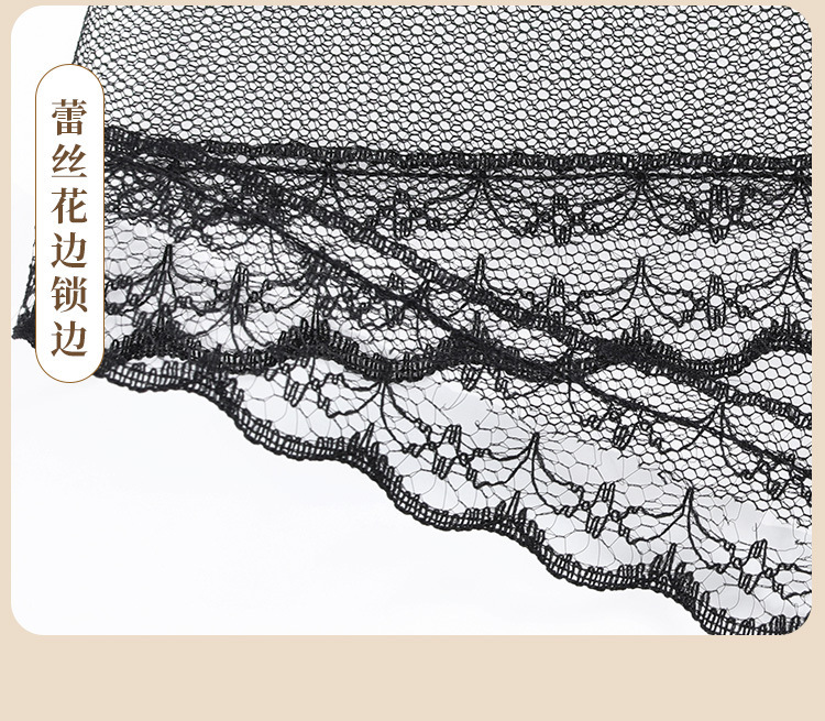 Feimu Mesh See-Through Suspender Skirt Lingerie Set with Thong, Plus Size — detail image 28