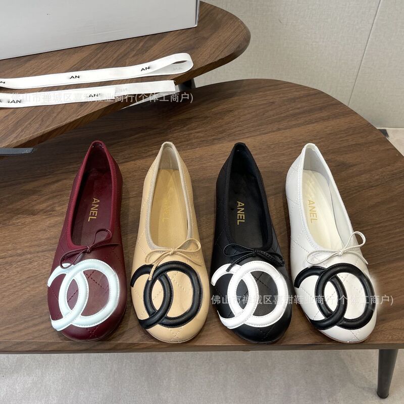 2026 Summer Chanel-Style Double C Single Shoes with Bowknot, Vintage Kangpeng Ballet Flat Casual Shoes for Women 2026 Summer Chanel-Style Double C Single Shoes with Bowknot, Vintage Kangpeng Ballet Flat Casual Shoes for Women
