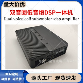 跨境出口汽车音响DSP功放双音圈低音炮一体机大功率车载无损改装