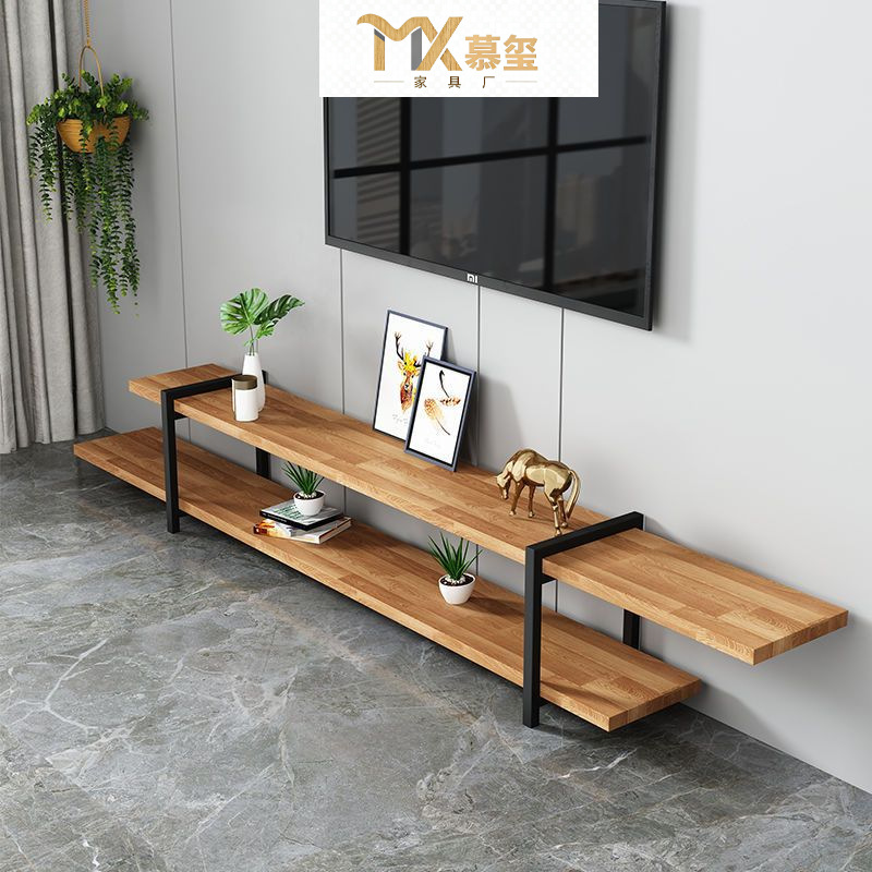 Tv Cabinet Coffee Table Solid Wood Complete Set Nordic Modern Minimalist Living Room Furniture Combination Minimalist Small Apartment Retractable Table