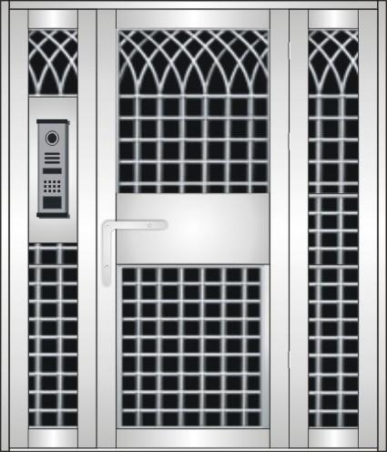 供应冠之鑫不锈钢单元门  钛金单元门  小区单元入户门定制厂家