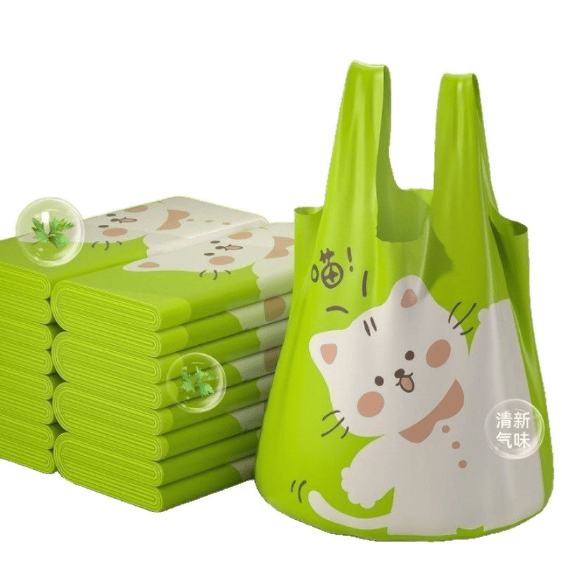 Cartoon disposable plastic garbage bag for home use