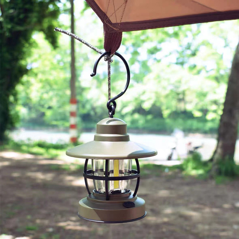 Transfronterizo nueva luz de camping al aire libre camping luz de atmósfera retro caballo lámpara multifuncional de larga duración lámpara de iluminación impermeable