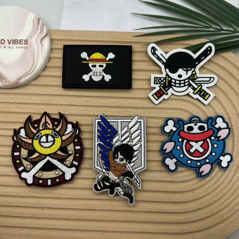 Anime Embroidery Cloth Patch Bag Decoration One Piece Patch Patch Computer Embroidery Cartoon Embroidery Piece