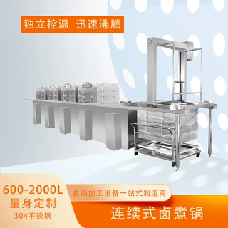 晟鸿定制蜂窝连续式卤煮锅 烧鸡烧鹅连续式蒸煮锅 商用连续生产线