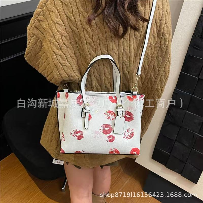 外贸女包时尚手提包包2025新款小众ins印花潮流大容量托特斜挎包|undefined