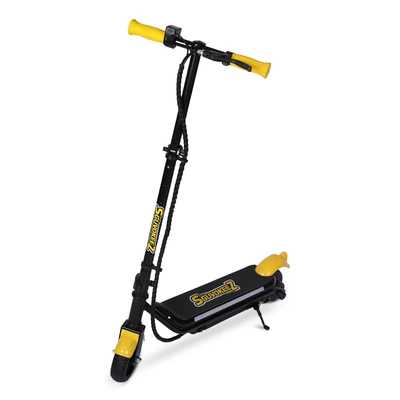 Best-selling cross-border foreign trade product: Flashing, foldable children's electric scooter, compact foldable electric vehicle (Qatlanan elektrik skuterlər) - black-and-yellow