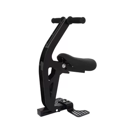 Baby electric vehicle compatible foldable safety seat, front-mounted child seat suitable for Yadea and Aima, default cotton option (Electric car child seat) - foldable-black-model
