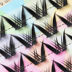 睫詩顏五排裝愛豆黑金蘿莉睫分段式眼睫毛濃密漫畫惡魔款假睫毛