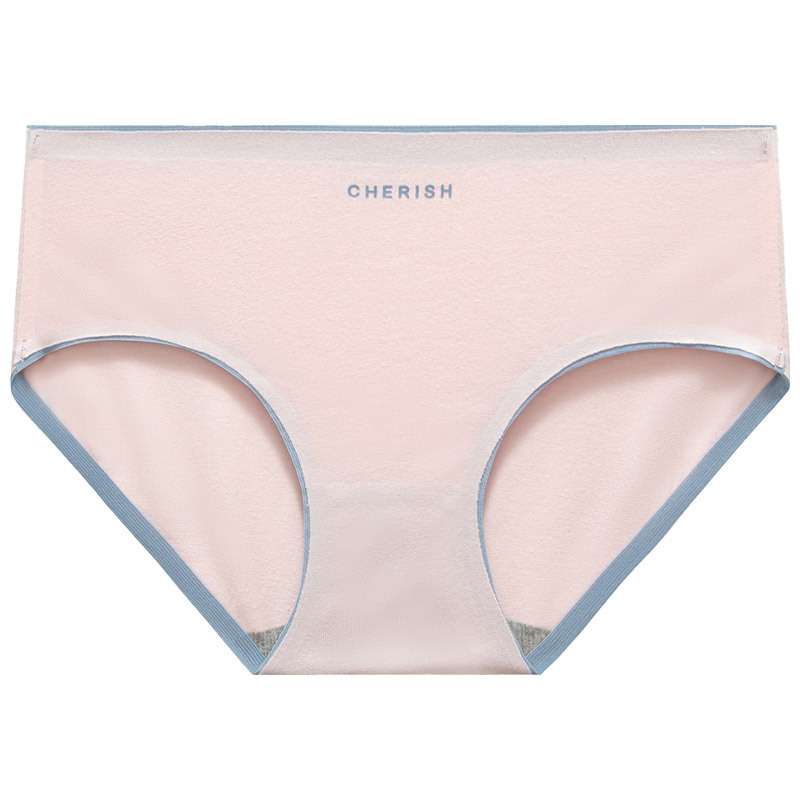 Algodón puro de las mujeres de mediados de cintura transpirable pantalones cortos de niña cabeza estilo deportivo antibacteriano entrepierna verano delgada ropa interior de niña sin costuras