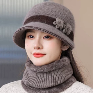 中老年人帽子女士冬天老人奶奶妈妈保暖棉帽老太太加绒加厚毛线帽