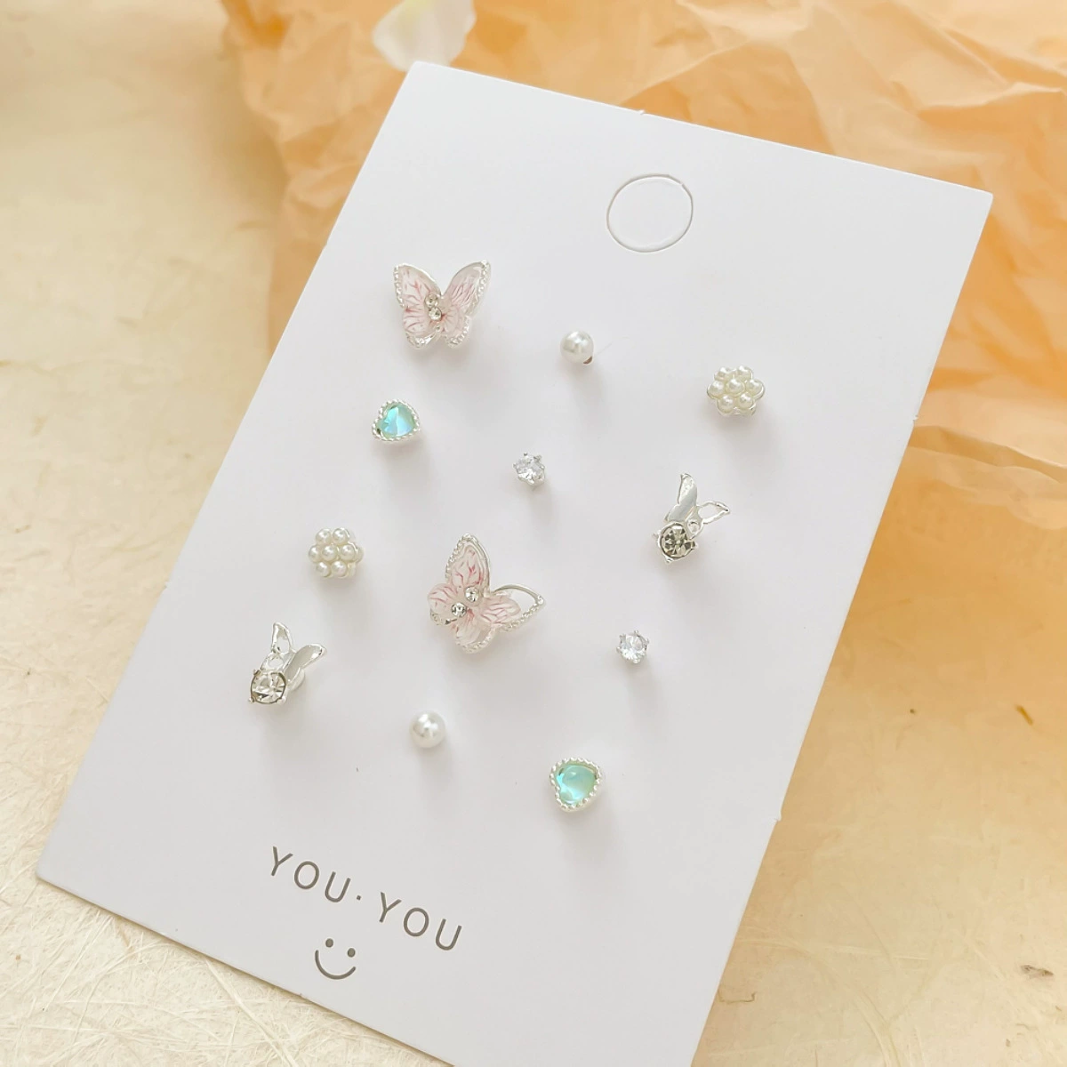 earrings korean style metal set — simple elegant designs, lightweight 0.006 kg
