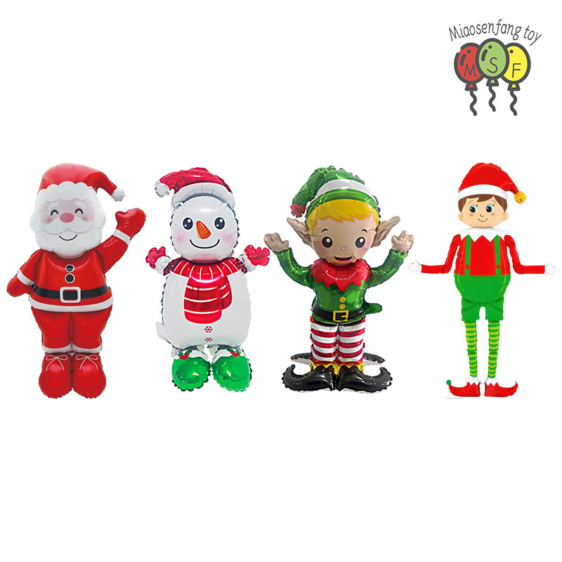 アマゾン越境販売 クリスマスツリー 立体エルク エルフ アルミ箔風船 クリスマスパーティー飾り|undefined